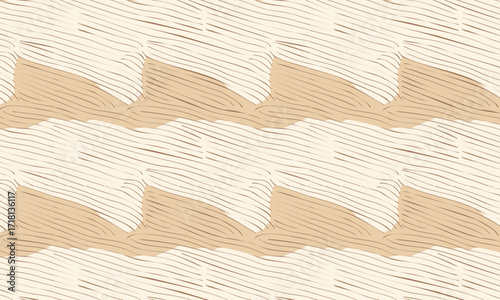 Abstract Hand-Drawn Sketch Seamless Pattern, Rustic Hatching Texture Background