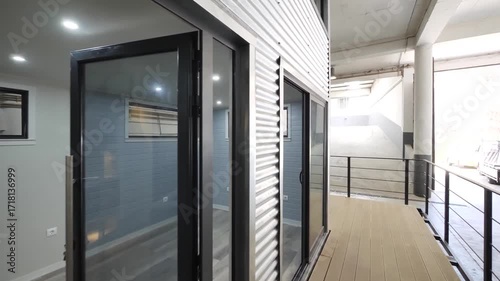 modern office corridor