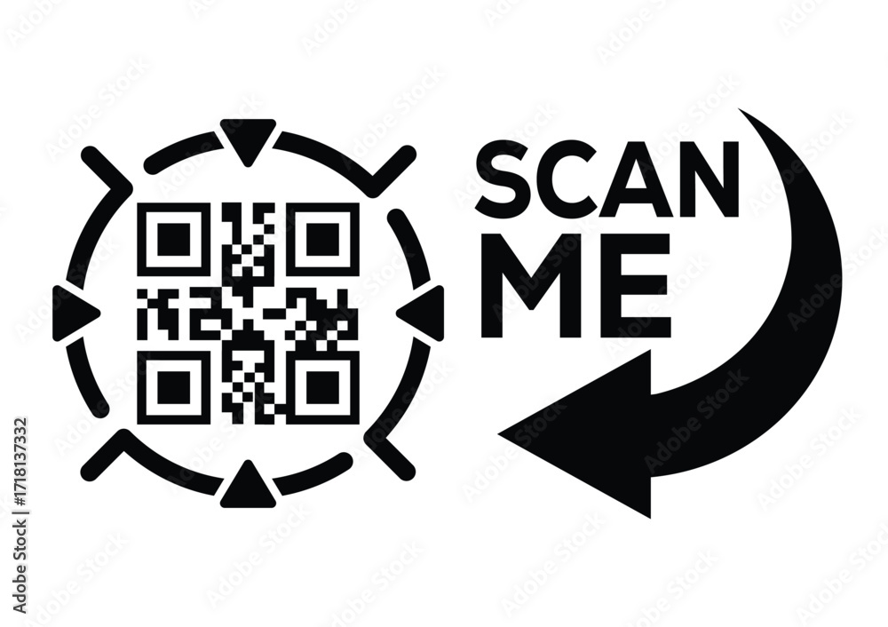Fototapeta premium Scan QR code icon. Digital scanning QR code. QR code scan for smartphone. QR code for payment. Scan QR code symbol 