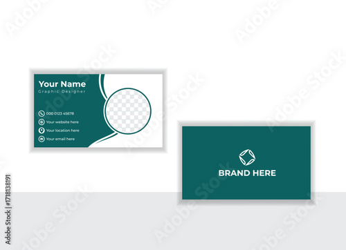 Vector modern unique business card corporate card template design.