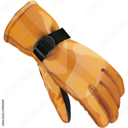 vector illustration of hand gloves