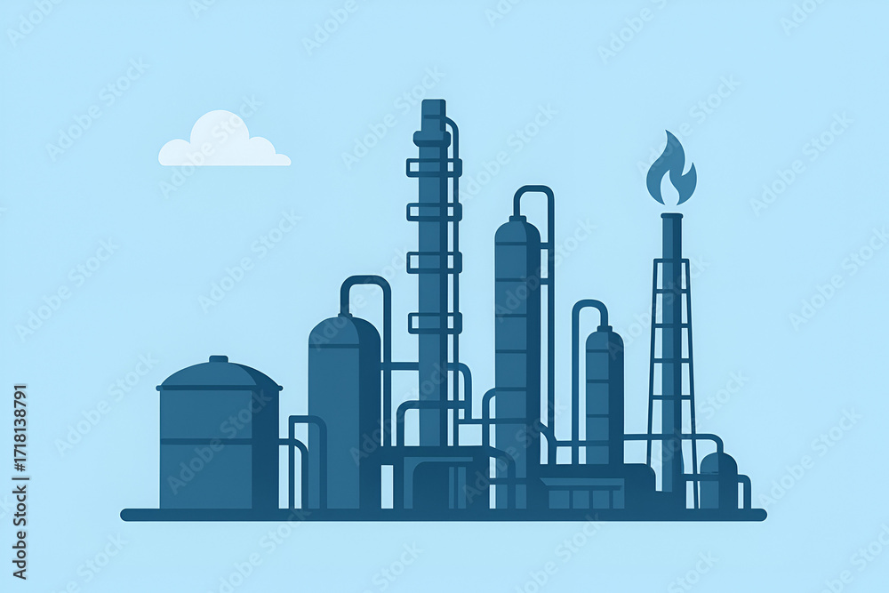 Fototapeta premium oil refinery plant