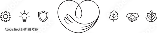 Innovative Solution Combination Gear and Lightbulb Icon Symbolic of Creative Thinking Process