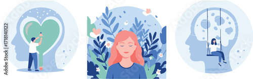 Human Brain and Creativity Concept Illustration Depicting Ideas Innovation and Mental Health Awareness