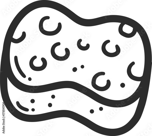 vector illustration of body scrubber