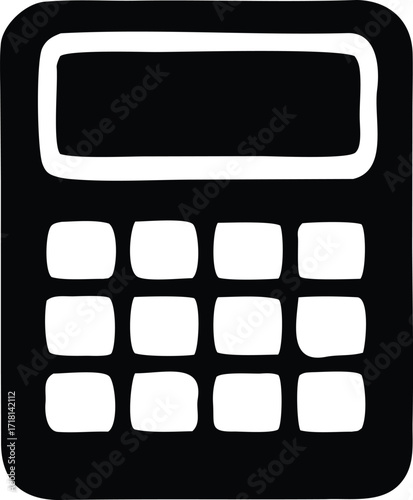 Simple calculator icon for digital and print applications easy to use and understand for any project