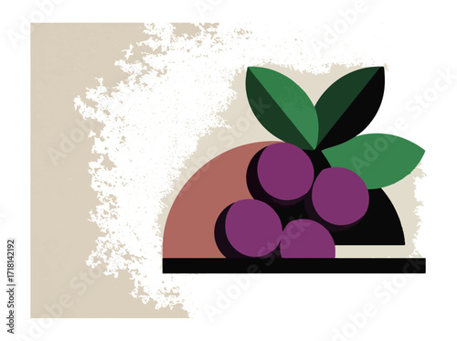 Abstract illustration of grapes