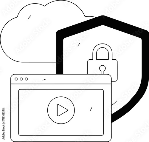 Secure cloud video streaming protected by robust digital security and data privacy protocols for safe content access and management