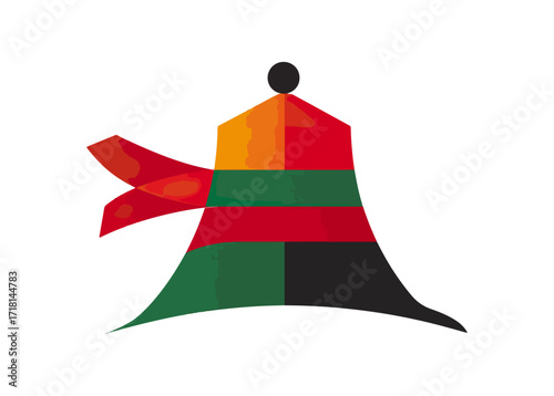 Colorful decorative hat or cap design