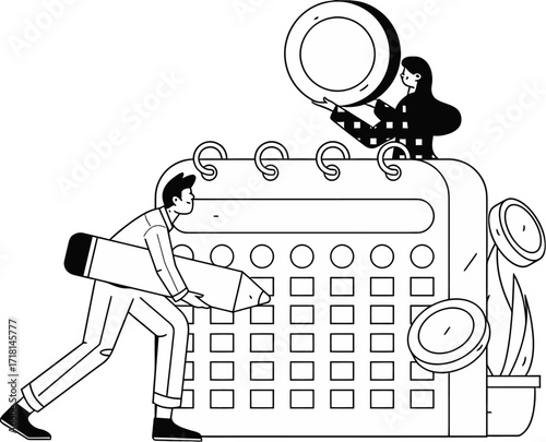 Design calendar schedule planning appointment reminder date time management event organization meeting task deadline 100 verctor art illustration png