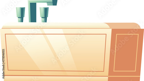 vector illustration of bath tub