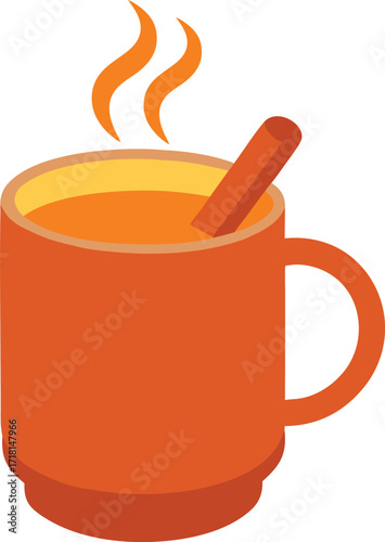 mug of hot apple cider vector illustration