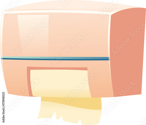vector illustration of toilet paper dispenser