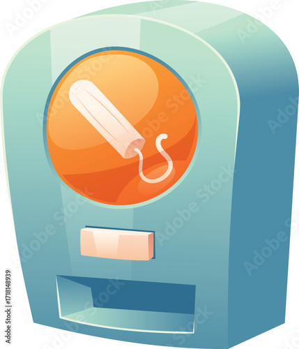 vector illustration of tampon trash