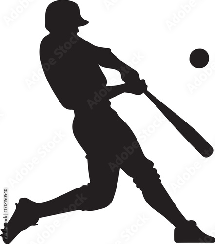 A baseball player swings the bat to hit the incoming ball with full power and precision.