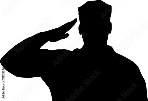 A Military Officer Saluting with Respect