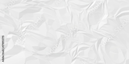 Crumple crushed aged white obsolete rumple craft design. wrinkle ripped creased white crumple aged closeup recycled document grunge paper background.	