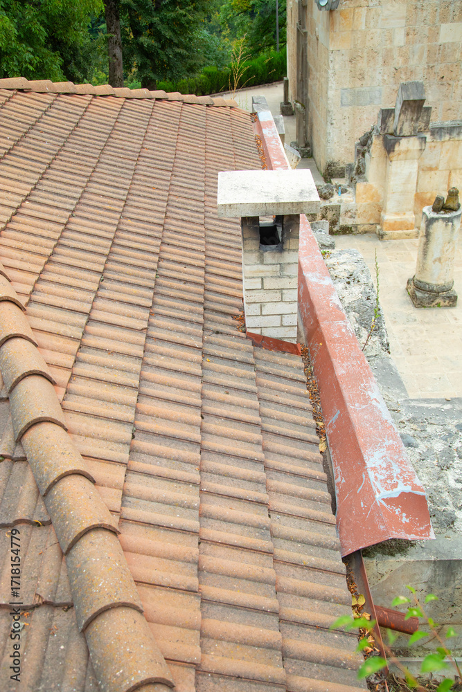 Naklejka premium Old church roof. Armenian church