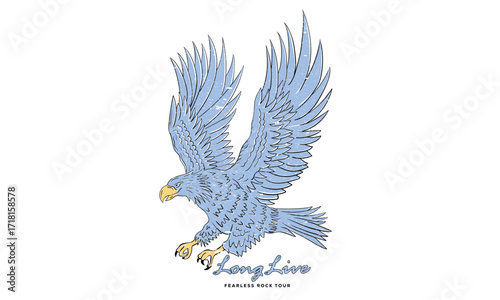 Bird vector design. Eagle graphic print artwork.