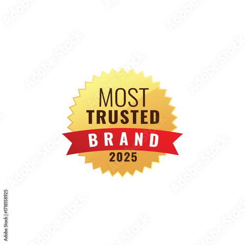 2025 top ranked most trusted brand sticker