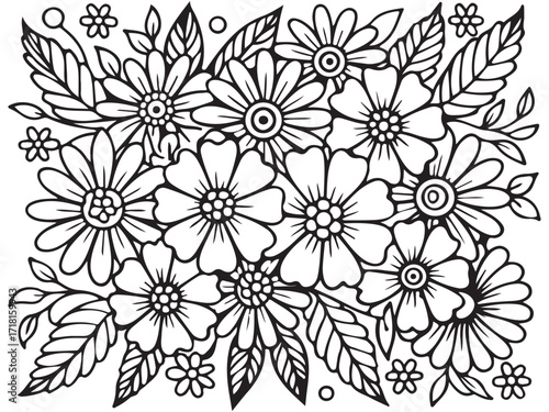 Whimsical Floral Designs Coloring Pages