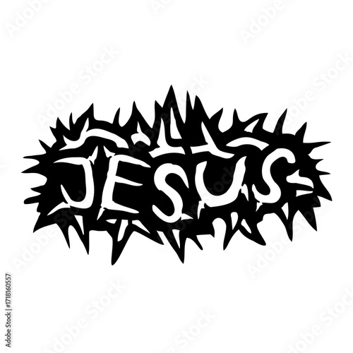 Jesus Christ Thorns Crown Catholic Protestant Cross Church