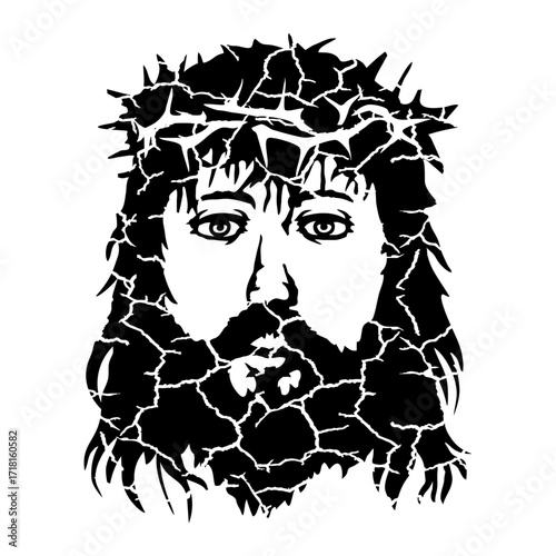Jesus Lover Christ God Son Christian Cross Church Cross Thorns Crown