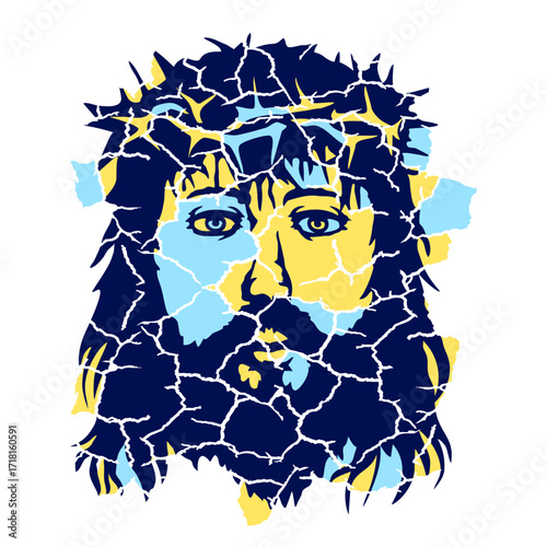 Jesus Lover Christ God Son Christian Cross Church Cross Thorns Crown