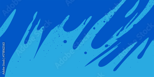 Abstract blue ink splashes on an underwater background of light and a rippling water texture. calm, serene, sky, nature, vector, backgrounds, sun, fish, clouds, rain, summer