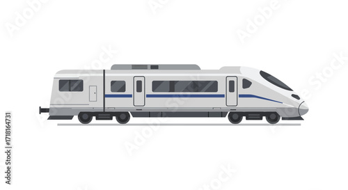 A simplified illustration of a modern high speed passenger train design
