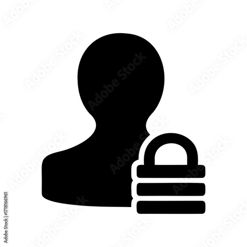 Profile secure icon emphasizing user data protection and privacy settings integration