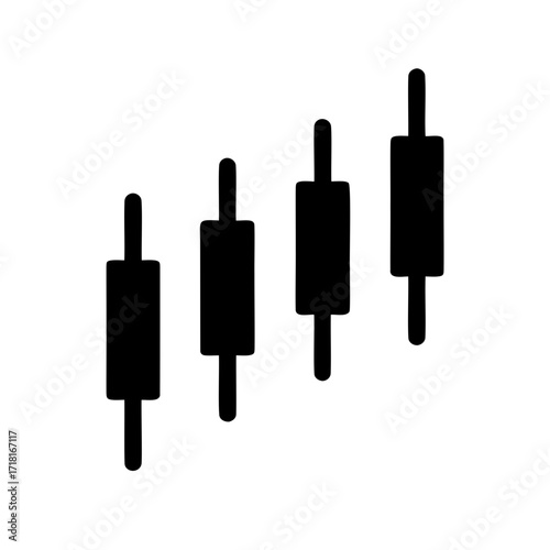 Candlestick pattern in financial chart with an uptrend indicated clearly