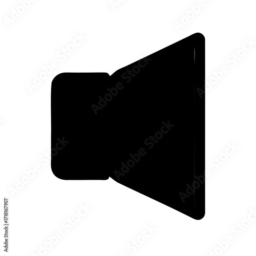 Solid black speaker icon depicting volume levels and audio output device