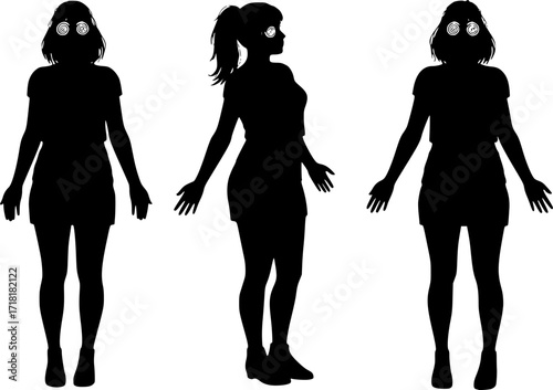  drawings of hypnotized girl
