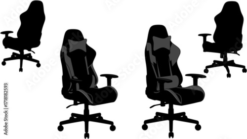 drawings of gaming armchair

