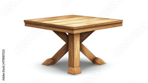 Wooden square table