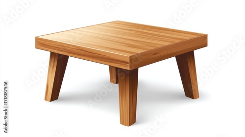 Simple wooden table illustration