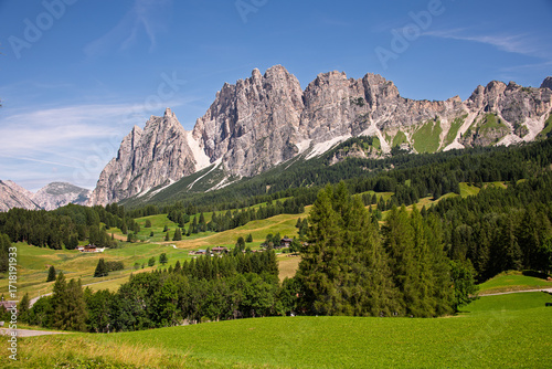 aerial view of Lake Antorno, Dolomites, Italy