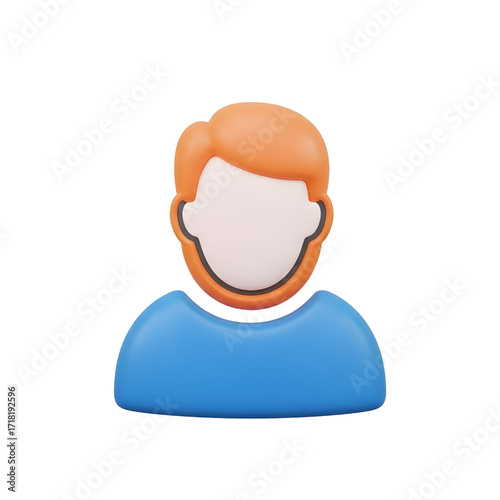 Iconic 3D profile icon vector. Avatar or person ico Design Modern and Contemporary Design isolated with white background