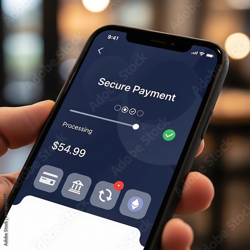 Mobile Payment App Secure Transaction.