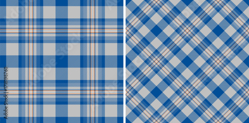 Textile plaid vector of seamless background check with a tartan texture pattern fabric. Set in trendy colors of autumn fashion trends.