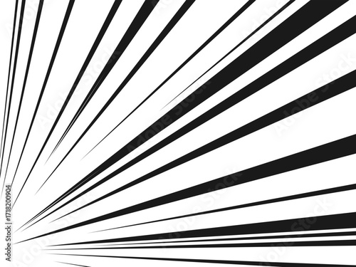 Black Line Comic Burst Effect