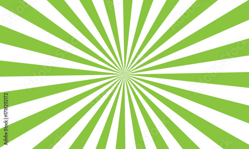 Vibrant Green Sunburst Pattern Radiating from the Center Against a White Background