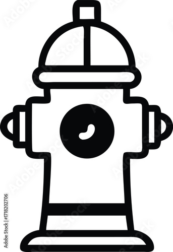 silhouette of a fire hydrant icon on white background