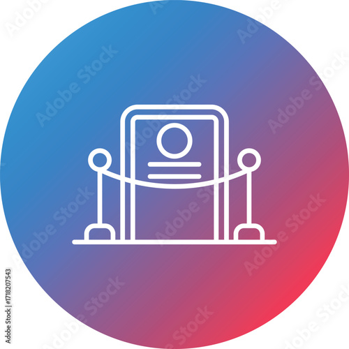 Dressing Room Line Gradient Circle Background Icon