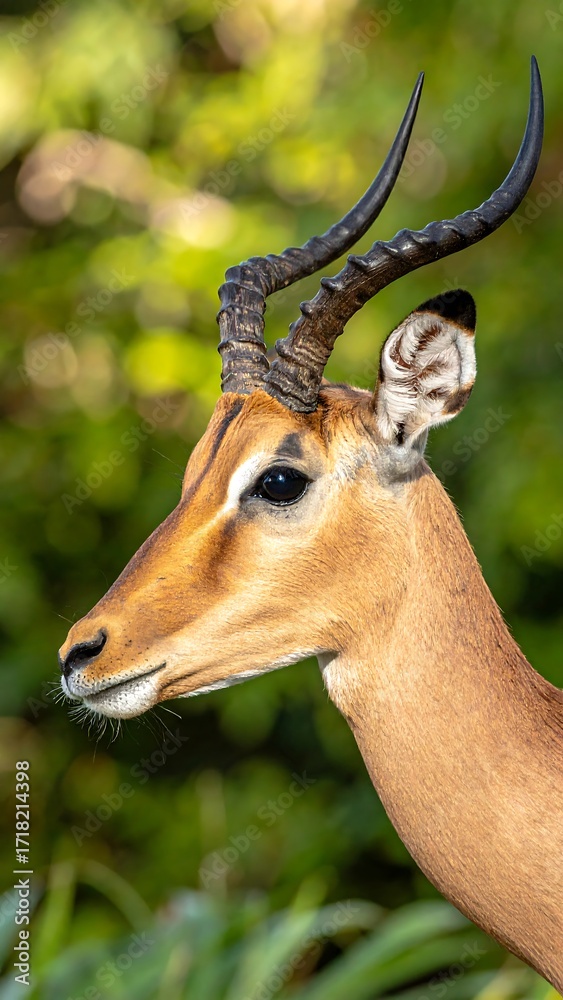 Naklejka premium Close-up of a deer's head