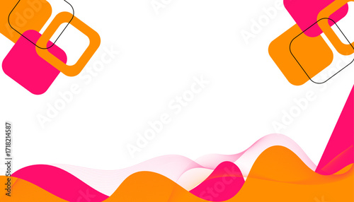 Abstract geometric pink and orange minimalist background