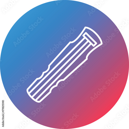 Guqin Line Gradient Circle Background Icon