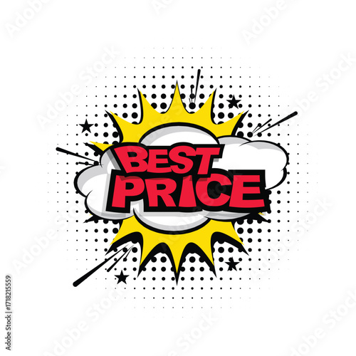 Best price comic speech bubbles collection with colourful clouds, Super Smash Bang OMG wordings, star halftone, and sound humour effects. Vector illustration