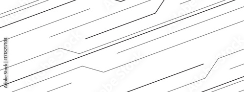 Minimalist abstract background featuring thin black and gray diagonal lines on a clean white surface. Circuit-like connections, creating a modern, futuristic, and tech-inspired pattern.